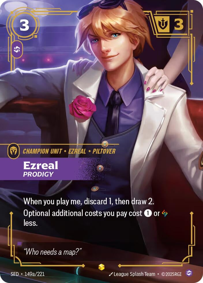 Image for Ezreal - Prodigy (Alternate Art) (149a/221) (SFD) - Riftbound: League of Legends Trading Card Game