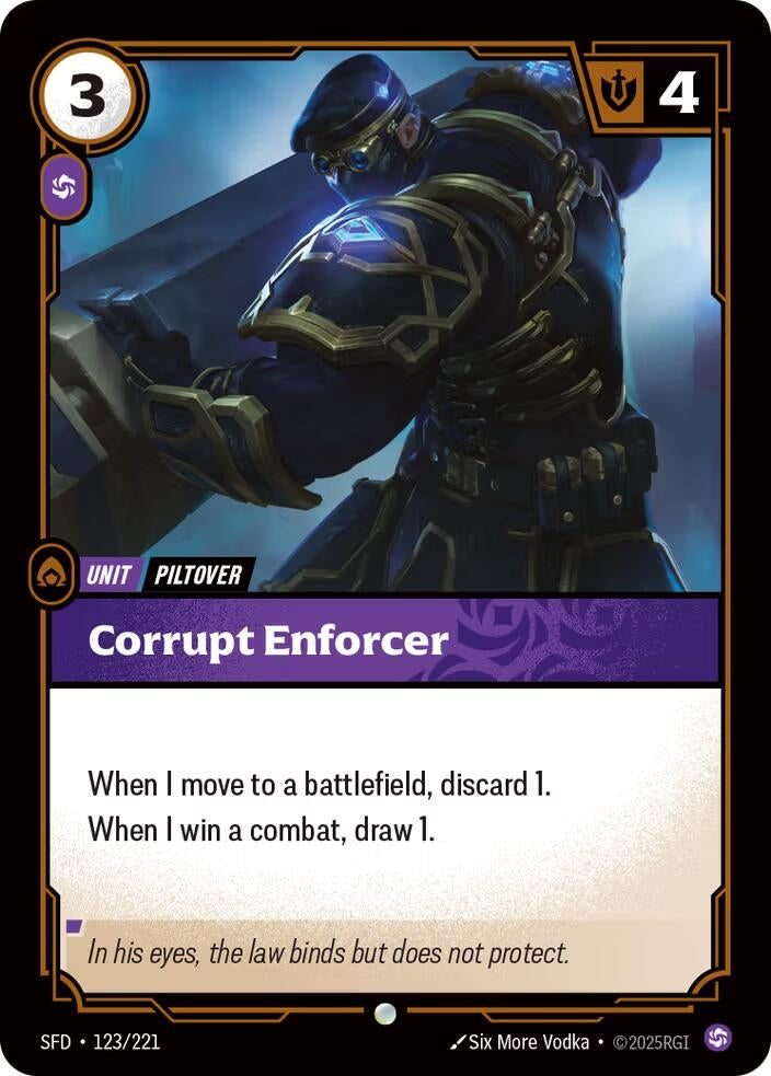Image for Corrupt Enforcer (123/221) (SFD) - Riftbound: League of Legends Trading Card Game