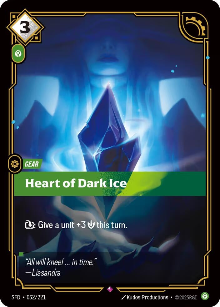 Image for Heart of Dark Ice (052/221) (SFD) - Riftbound: League of Legends Trading Card Game