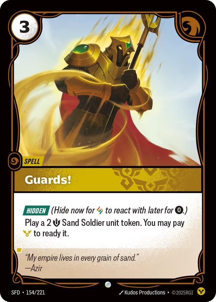 Image for Guards! (154/221) (SFD) - Riftbound: League of Legends Trading Card Game