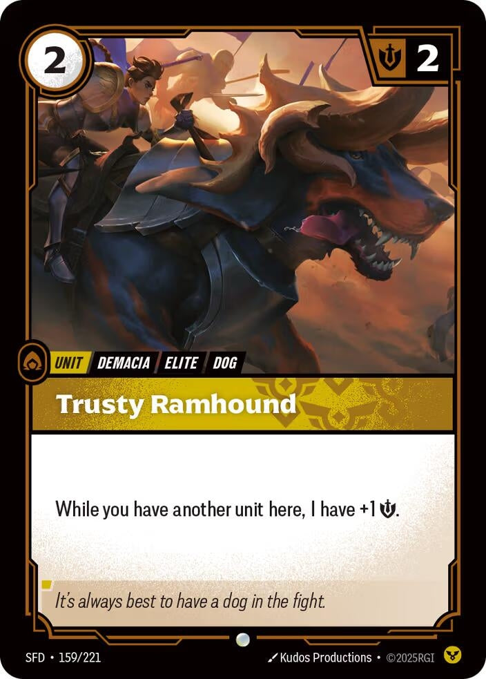 Image for Trusty Ramhound (159/221) (SFD) - Riftbound: League of Legends Trading Card Game