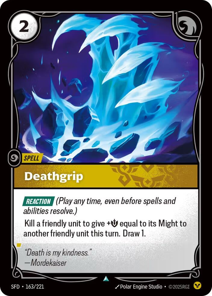 Image for Deathgrip (163/221) (SFD) - Riftbound: League of Legends Trading Card Game