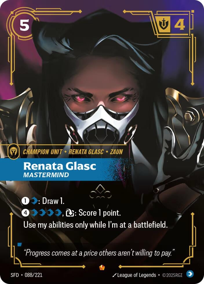 Image for Renata Glasc - Mastermind (088/221) (SFD) - Riftbound: League of Legends Trading Card Game