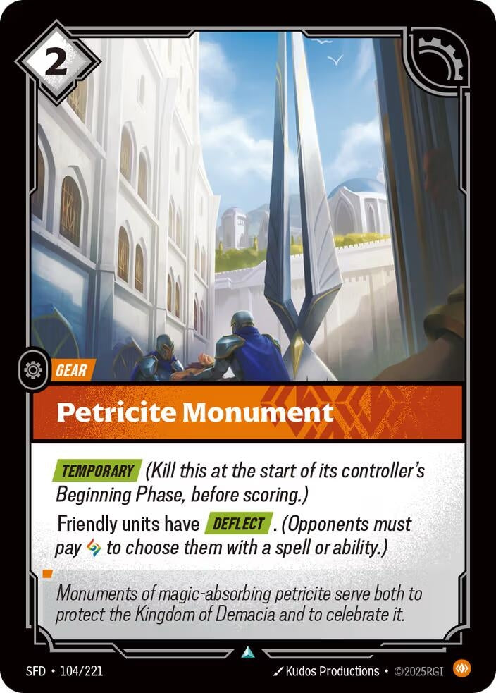 Image for Petricite Monument (104/221) (SFD) - Riftbound: League of Legends Trading Card Game