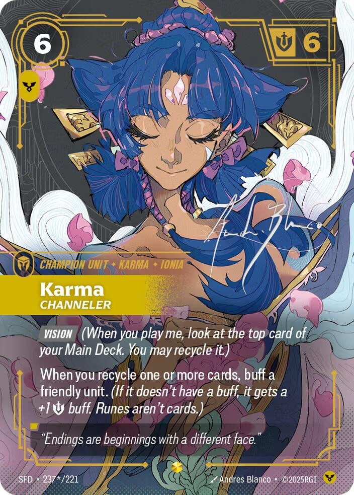 Image for Karma - Channeler (Signature) (237*/221) (SFD) - Riftbound: League of Legends Trading Card Game