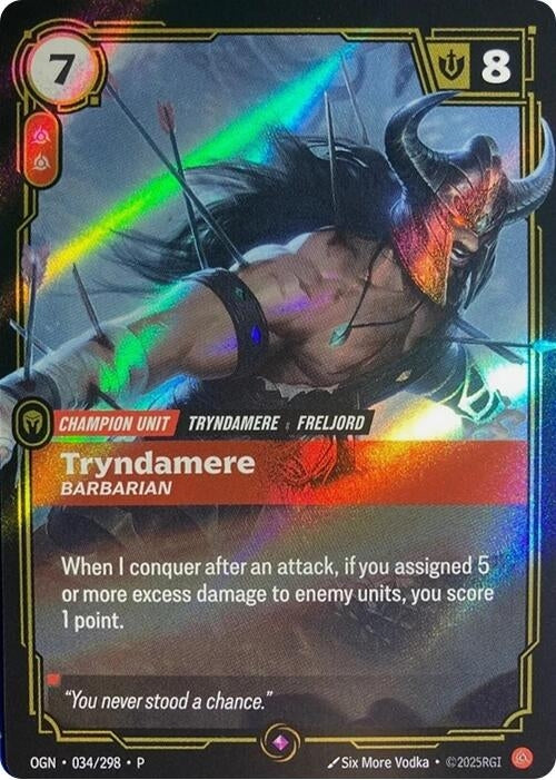 Image for Tryndamere - Barbarian (034/298) (OPP) - Riftbound: League of Legends Trading Card Game