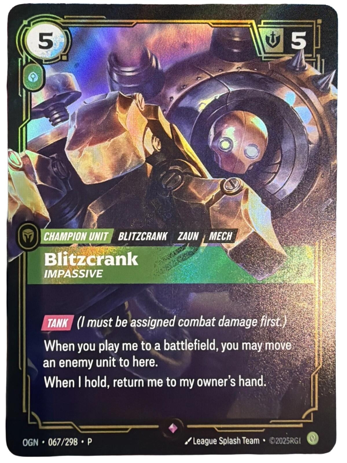 Image for Blitzcrank - Impassive (067/298) (OPP) - Riftbound: League of Legends Trading Card Game