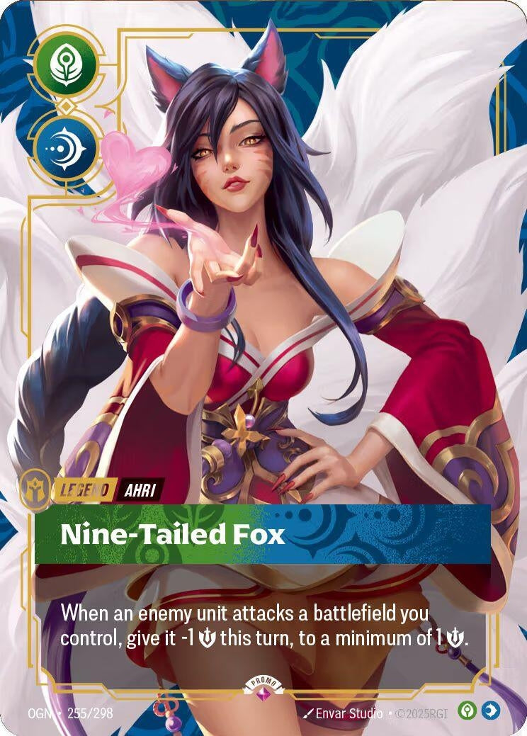 Image for Ahri - Nine-Tailed Fox (Metal) (255/298) (OPP) - Riftbound: League of Legends Trading Card Game