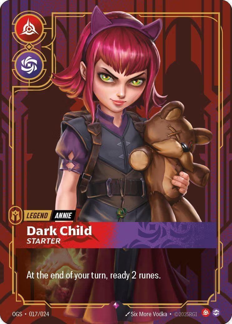 Image for Annie - Dark Child (Metal) (017/024) (OPP) - Riftbound: League of Legends Trading Card Game