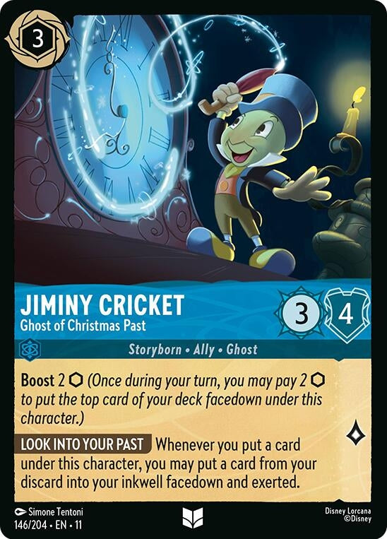 Image for Jiminy Cricket - Ghost of Christmas Past (146/204) (11) - Disney Lorcana