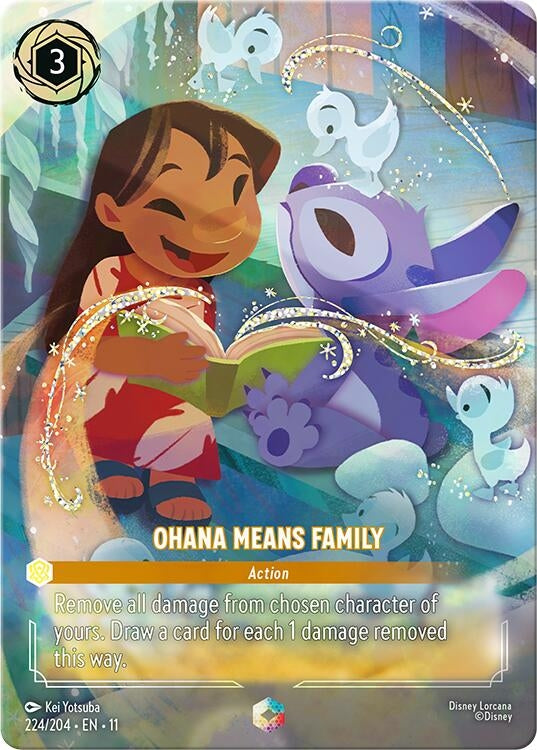 Image for Ohana Means Family (Enchanted) (224/204) (11) - Disney Lorcana