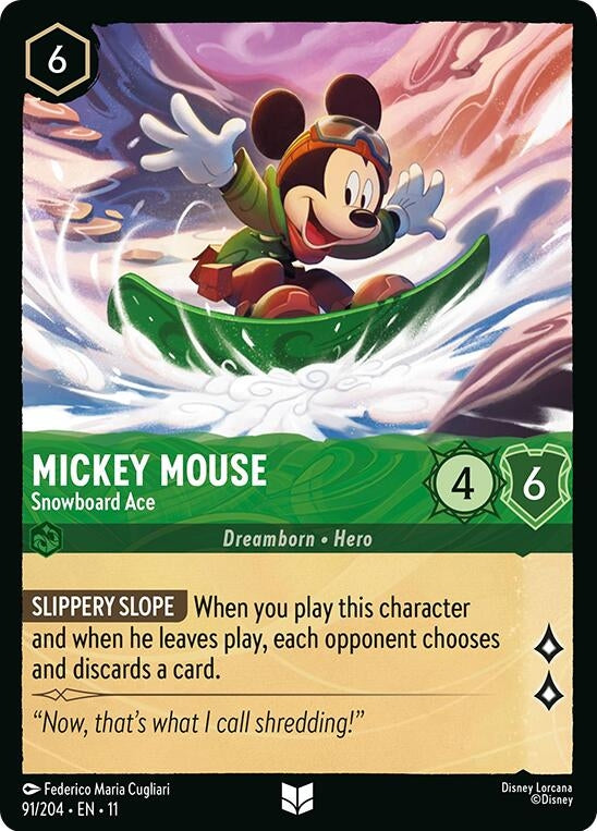 Image for Mickey Mouse - Snowboard Ace (91/204) (11) - Disney Lorcana