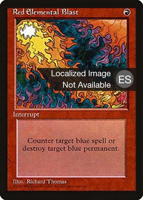 Red Elemental Blast - Fourth Edition Foreign Black Border - 218