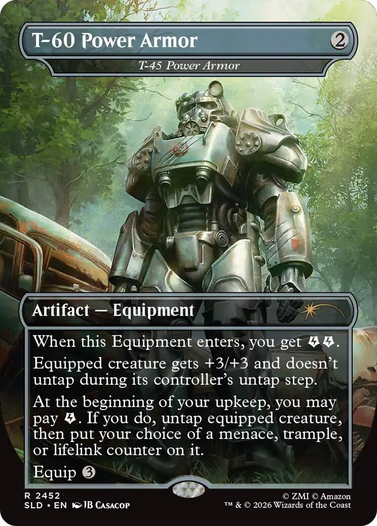 Image for T-60 Power Armor - T-45 Power Armor (2452) (SLD) - Magic: The Gathering