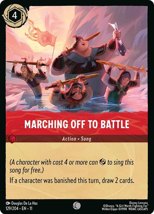 Image for Marching Off to Battle (129/204) (11) - Disney Lorcana