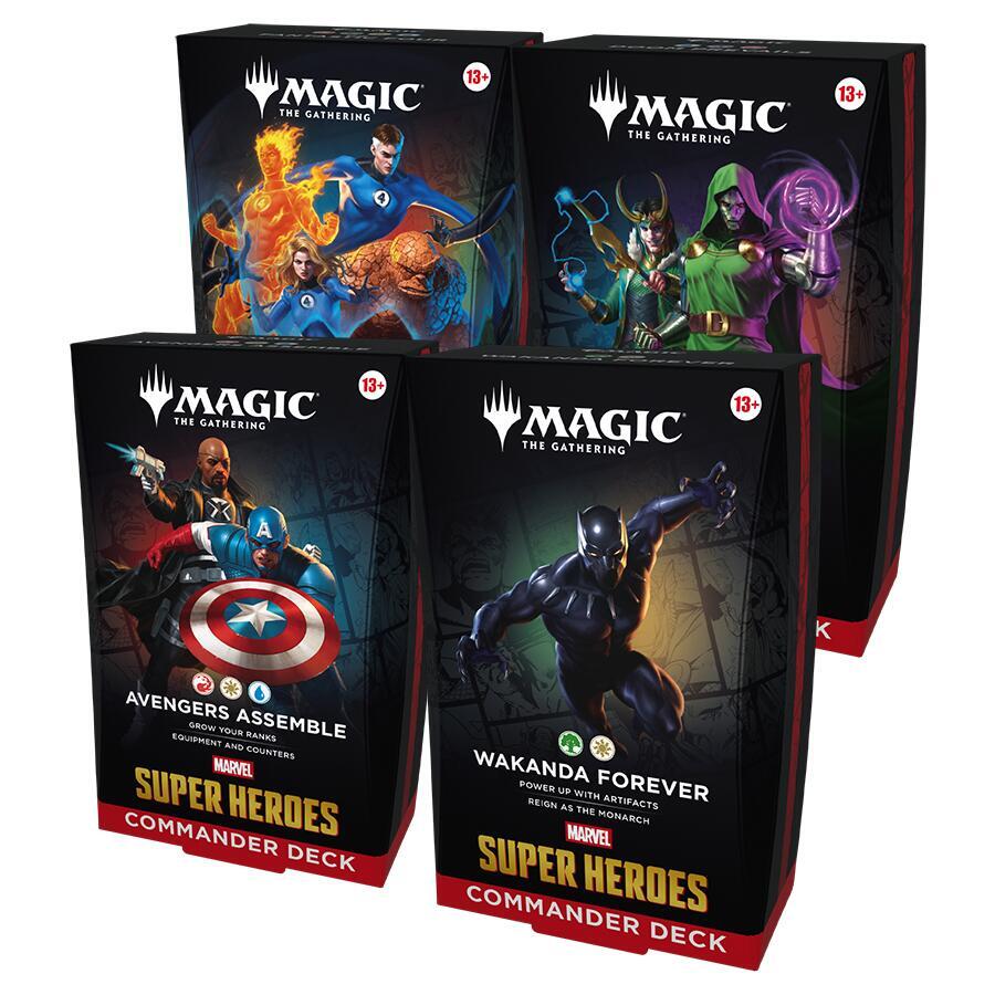 Marvel Super Heroes Commander Deck Set of 4 - Marvel Super Heroes Commander