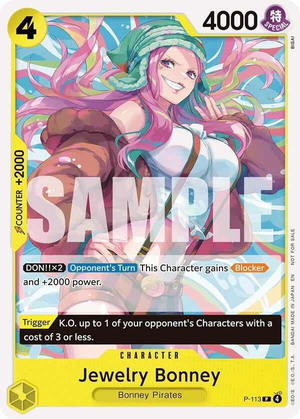 Image for Jewelry Bonney (Heroines Battle Pack) (P-113) (OP-PR) - One Piece Card Game