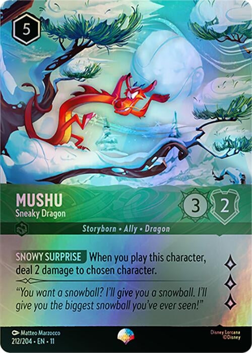 Image for Mushu - Sneaky Dragon (Epic) (212/204) (11) - Disney Lorcana