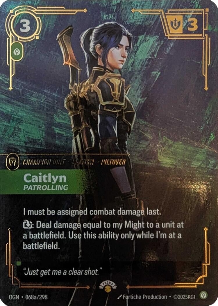 Image for Caitlyn - Patrolling (068a/298) (PR) - Riftbound: League of Legends Trading Card Game