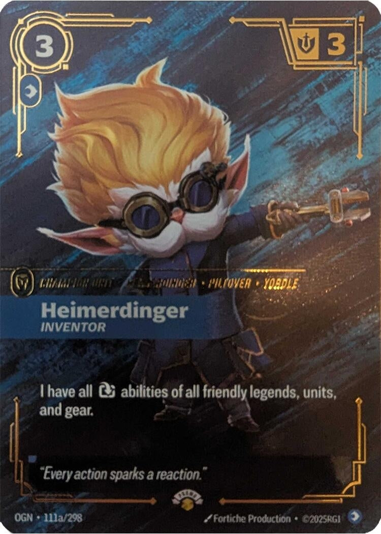 Image for Heimerdinger - Inventor (111a/298) (PR) - Riftbound: League of Legends Trading Card Game