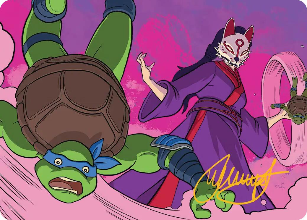 Kitsune's Technique Art Card (Gold-Stamped Signature) [Teenage Mutant Ninja Turtles Art Series]