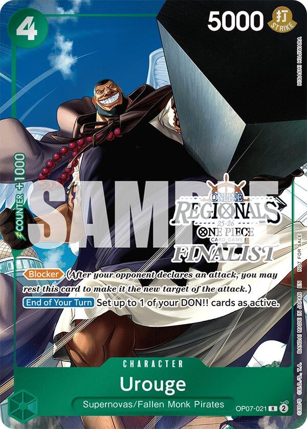 Image for Urouge (Online Regional Finalist Card Set 2025 Vol.1) (OP07-021) (OP-PR) - One Piece Card Game