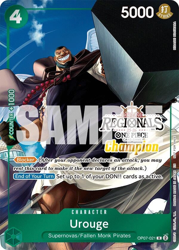 Image for Urouge (Offline Regional Champion Card Set 2025 Vol.1) (OP07-021) (OP-PR) - One Piece Card Game