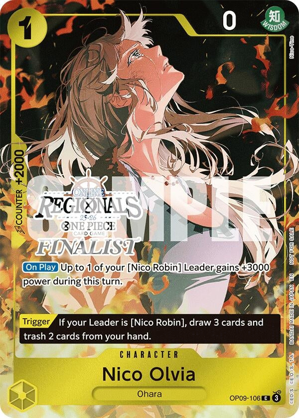 Image for Nico Olvia (Online Regional Finalist Card Set 2025 Vol.1) (OP09-106) (OP-PR) - One Piece Card Game
