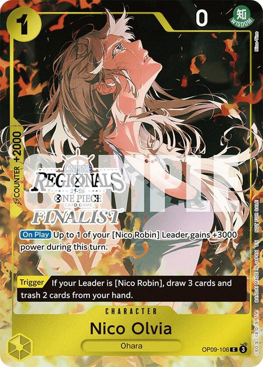 Image for Nico Olvia (Online Regional Finalist Card Set 2025 Vol.1) (OP09-106) (OP-PR) - One Piece Card Game