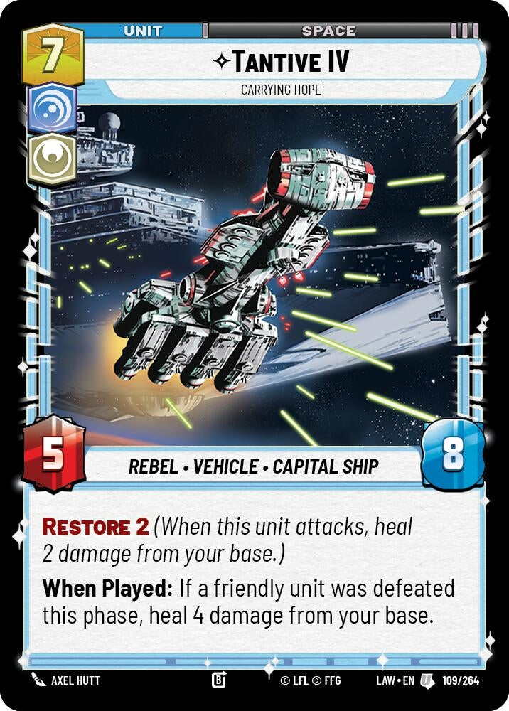 Image for Tantive IV - Carrying Hope (109/264) (LAW) - Star Wars: Unlimited