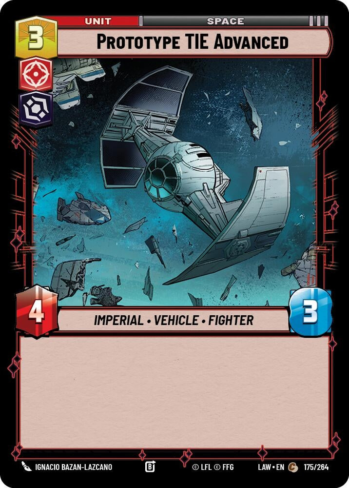Image for Prototype TIE Advanced (175/264) (LAW) - Star Wars: Unlimited