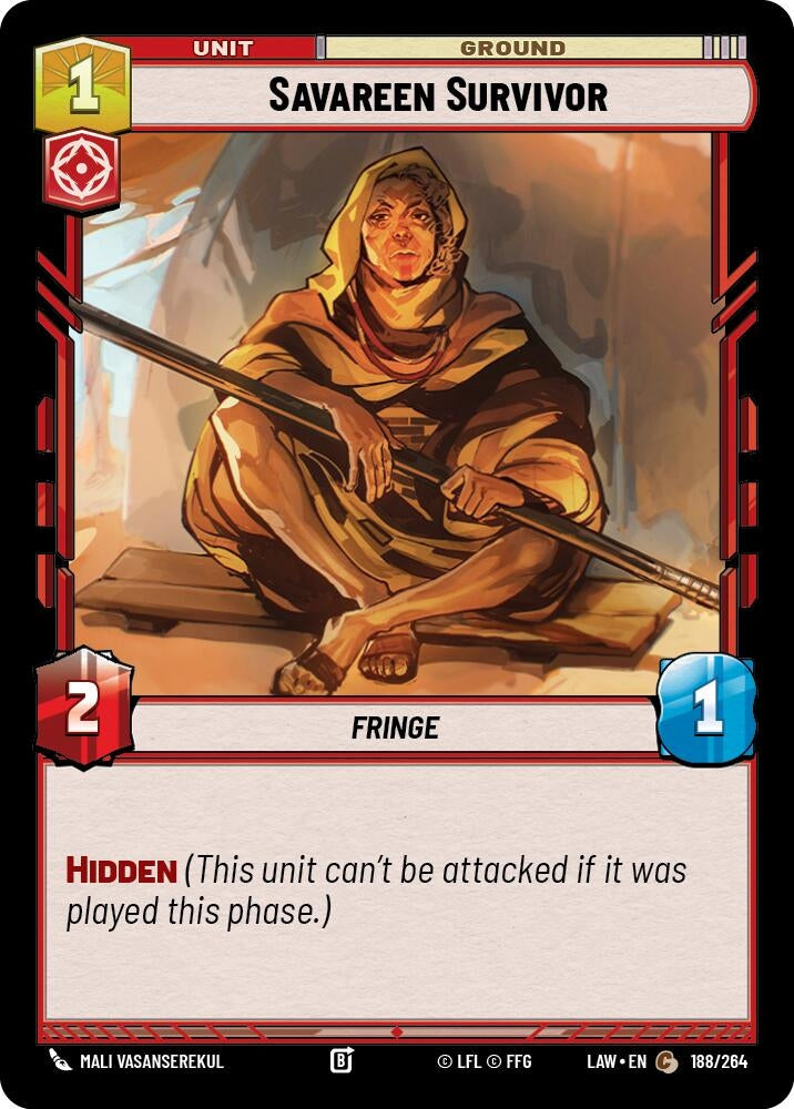 Image for Savareen Survivor (188/264) (LAW) - Star Wars: Unlimited