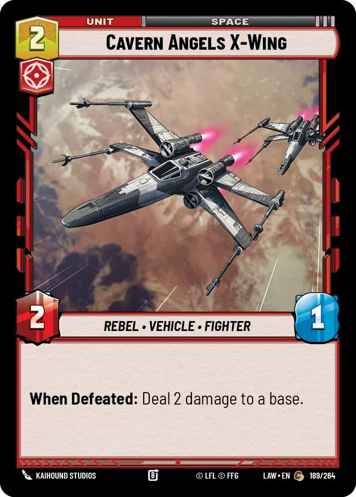Image for Cavern Angels X-Wing (189/264) (LAW) - Star Wars: Unlimited