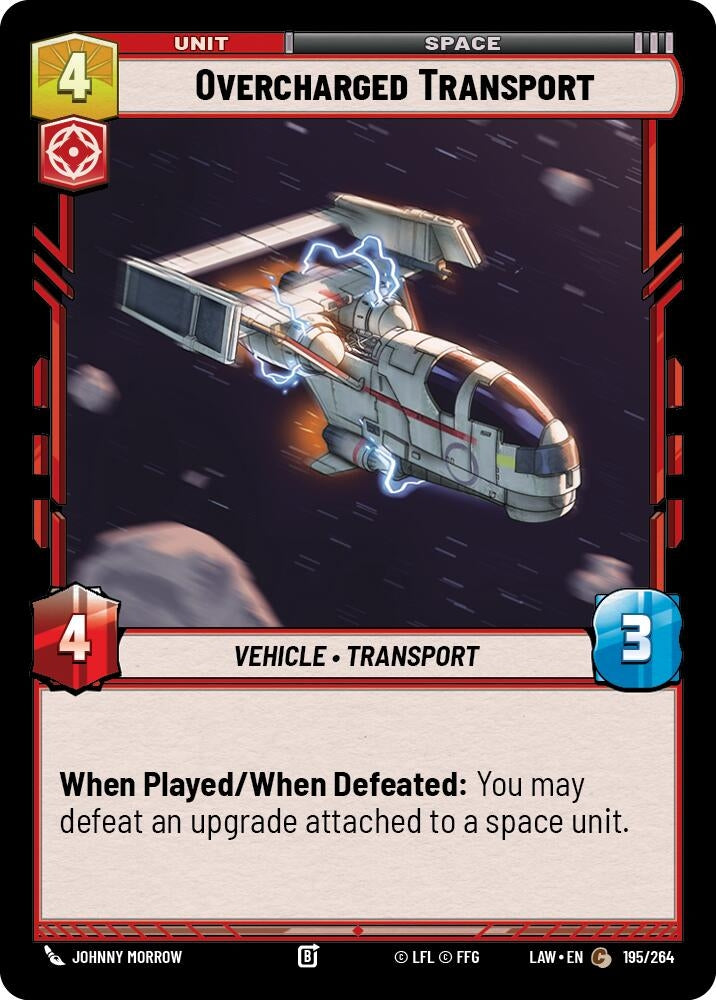 Image for Overcharged Transport (195/264) (LAW) - Star Wars: Unlimited