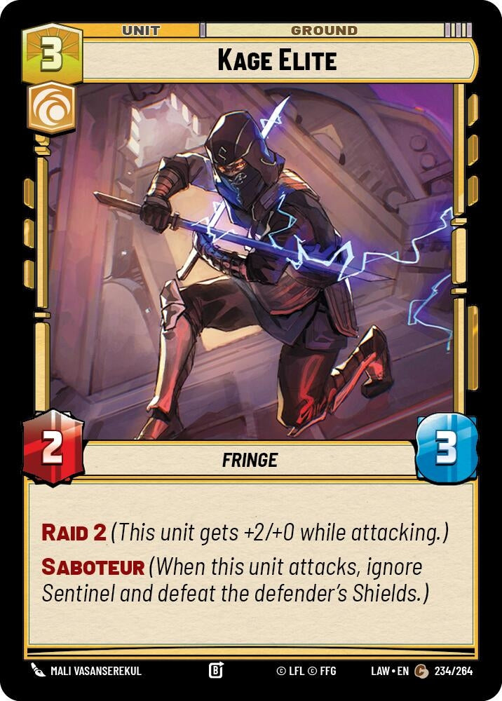 Image for Kage Elite (234/264) (LAW) - Star Wars: Unlimited