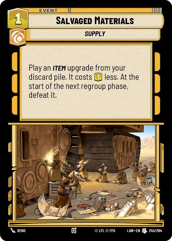 Image for Salvaged Materials (245/264) (LAW) - Star Wars: Unlimited