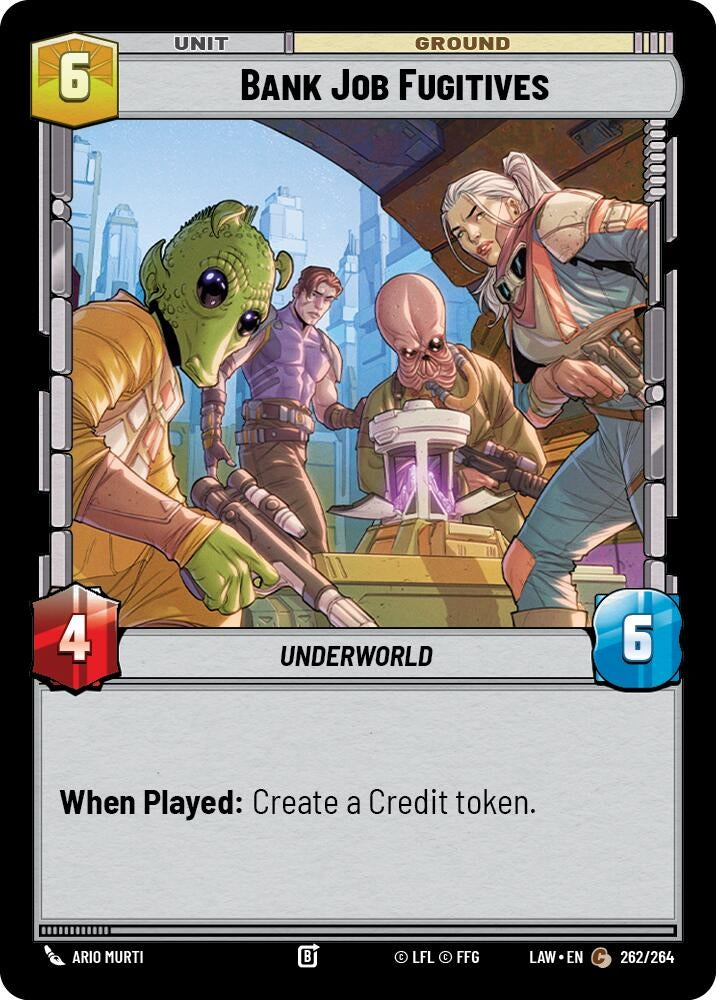 Image for Bank Job Fugitives (262/264) (LAW) - Star Wars: Unlimited