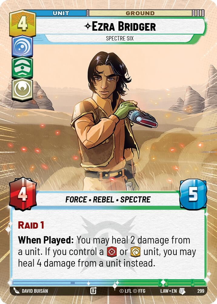 Image for Ezra Bridger - Spectre Six (Hyperspace) (299) (LAW) - Star Wars: Unlimited