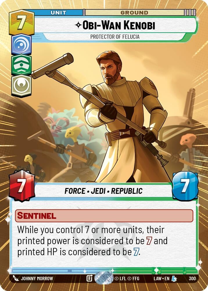 Image for Obi-Wan Kenobi - Protector of Felucia (Hyperspace) (300) (LAW) - Star Wars: Unlimited