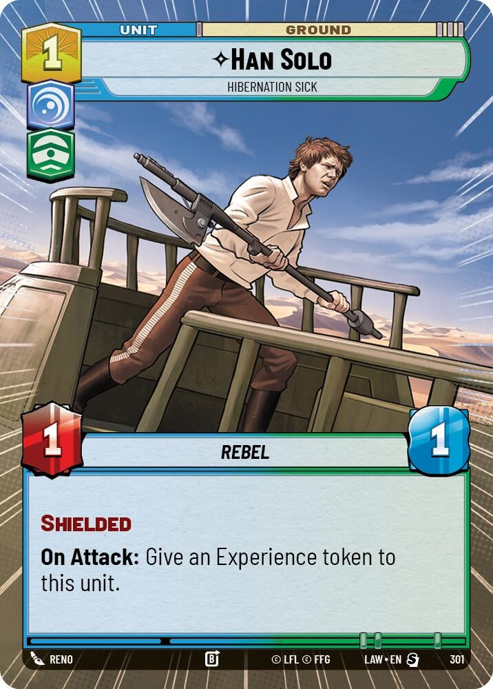 Image for Han Solo - Hibernation Sick (Hyperspace) (301) (LAW) - Star Wars: Unlimited