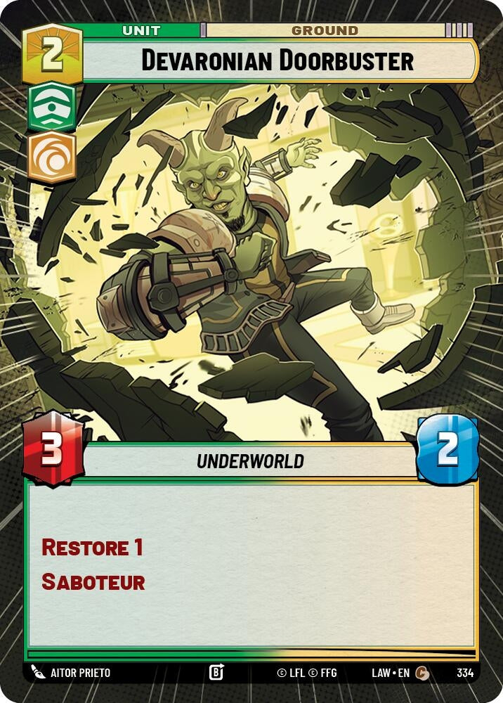 Image for Devaronian Doorbuster (Hyperspace) (334) (LAW) - Star Wars: Unlimited