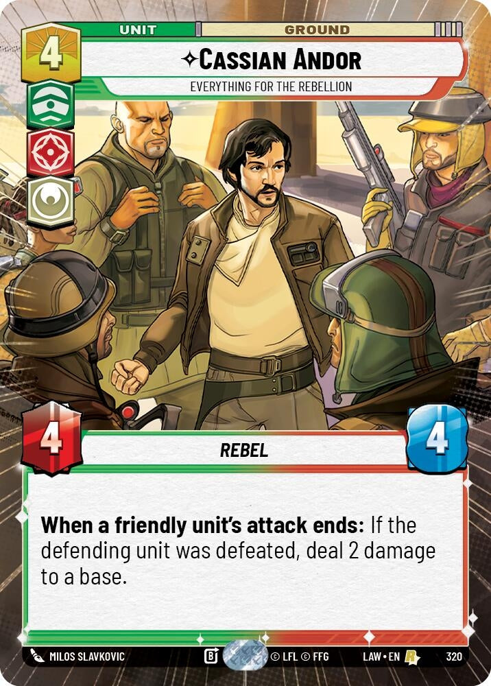 Image for Cassian Andor - Everything for the Rebellion (Hyperspace) (320) (LAW) - Star Wars: Unlimited