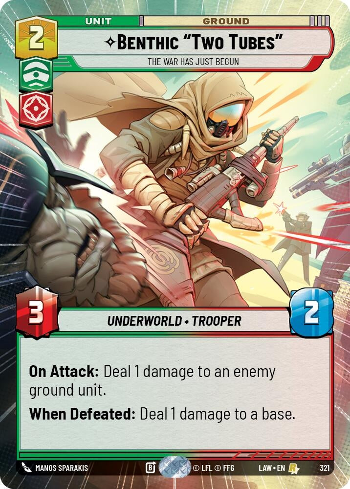 Image for Benthic "Two Tubes" - The War Has Just Begun (Hyperspace) (321) (LAW) - Star Wars: Unlimited