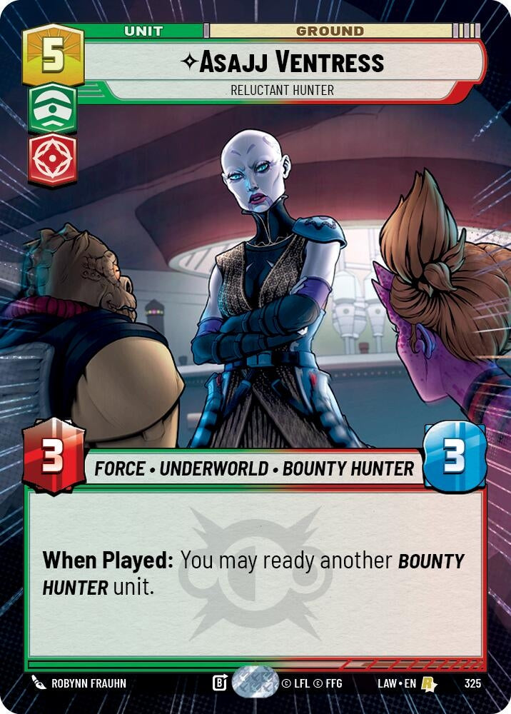 Image for Asajj Ventress - Reluctant Hunter (Hyperspace) (325) (LAW) - Star Wars: Unlimited