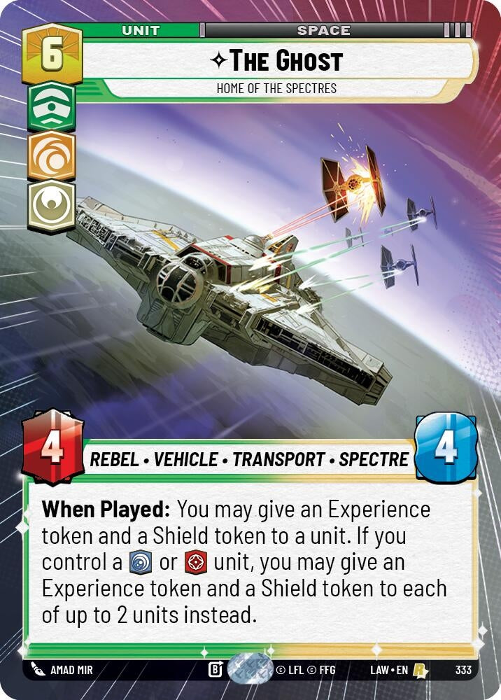 Image for The Ghost - Home of the Spectres (Hyperspace) (333) (LAW) - Star Wars: Unlimited