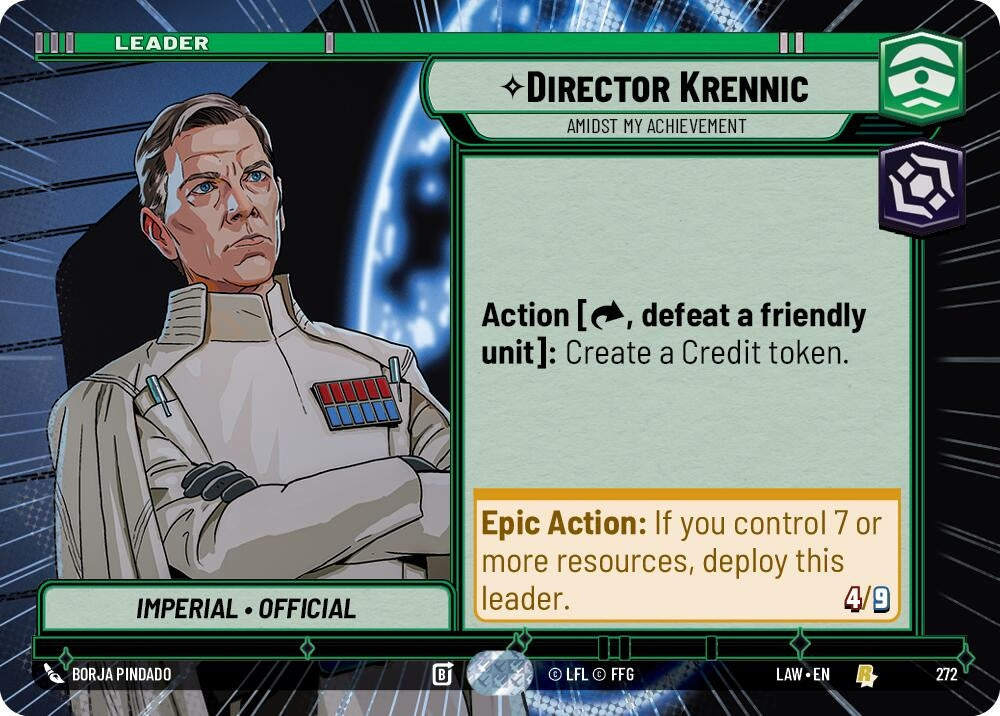 Image for Director Krennic - Amidst My Achievement (Hyperspace) (272) (LAW) - Star Wars: Unlimited