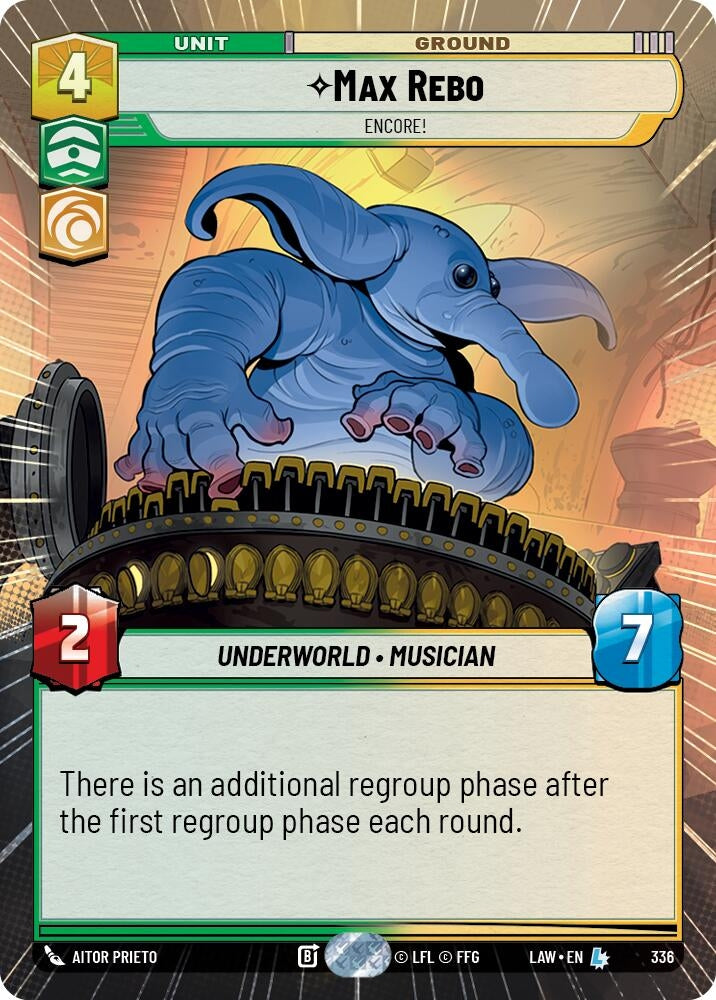 Image for Max Rebo - Encore! (Hyperspace) (336) (LAW) - Star Wars: Unlimited