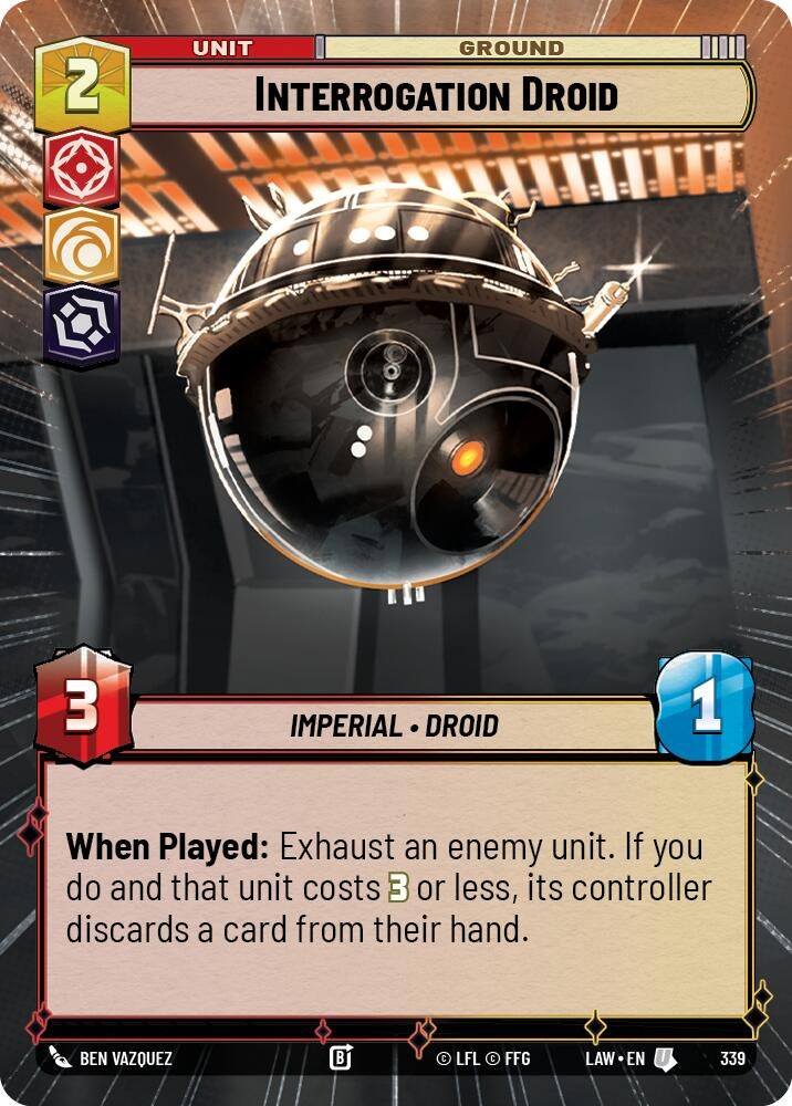Image for Interrogation Droid (Hyperspace) (339) (LAW) - Star Wars: Unlimited
