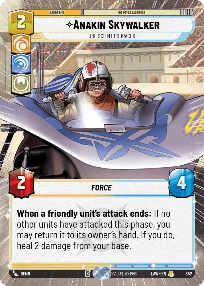 Image for Anakin Skywalker - Prescient Podracer (Hyperspace) (352) (LAW) - Star Wars: Unlimited