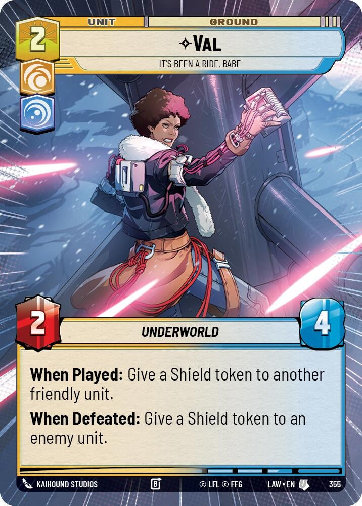 Image for Val - It's Been a Ride, Babe (Hyperspace) (355) (LAW) - Star Wars: Unlimited